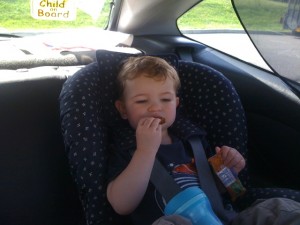 Hungry, tired but happy after swimming