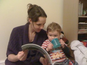 Mummy reading Duck in a Truck