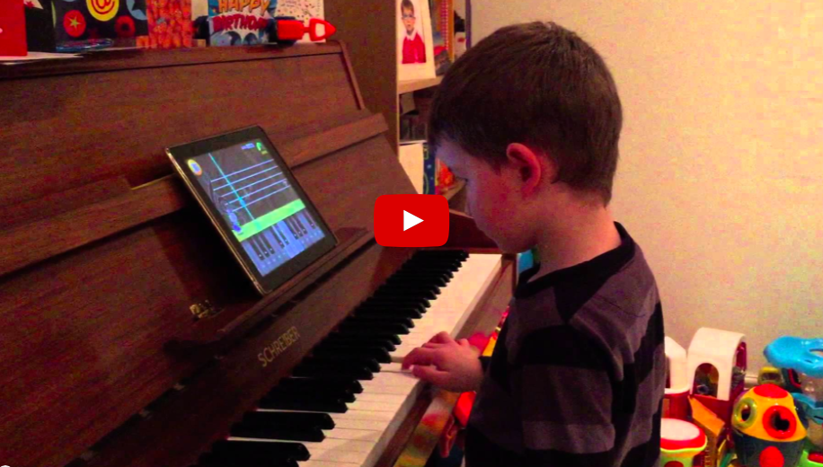Piano Practice with Dust Buster on the iPad